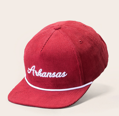 Arkansas Corduroy Snapback - Cardinal | RAINBOX – Rainbox